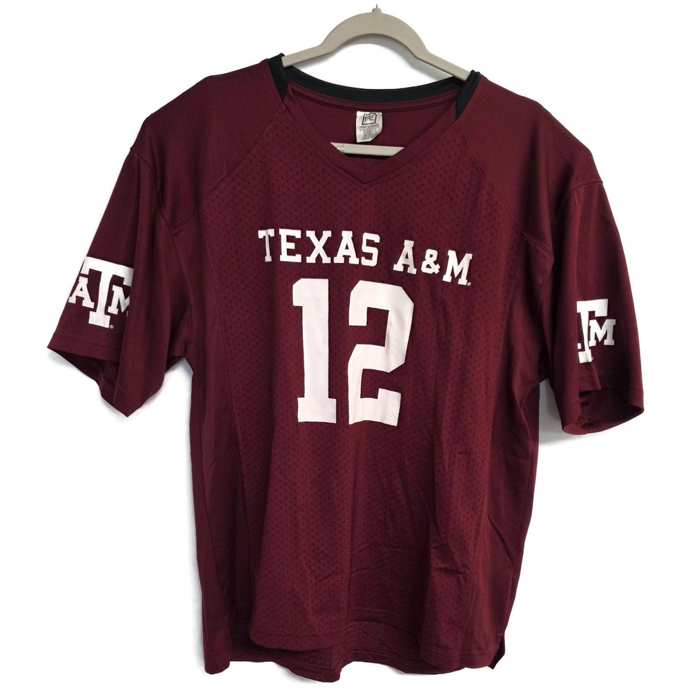 Texas A&M Aggies Football Jersey Mens Large Maroon NCAA Proedge 12 Fan Shirt